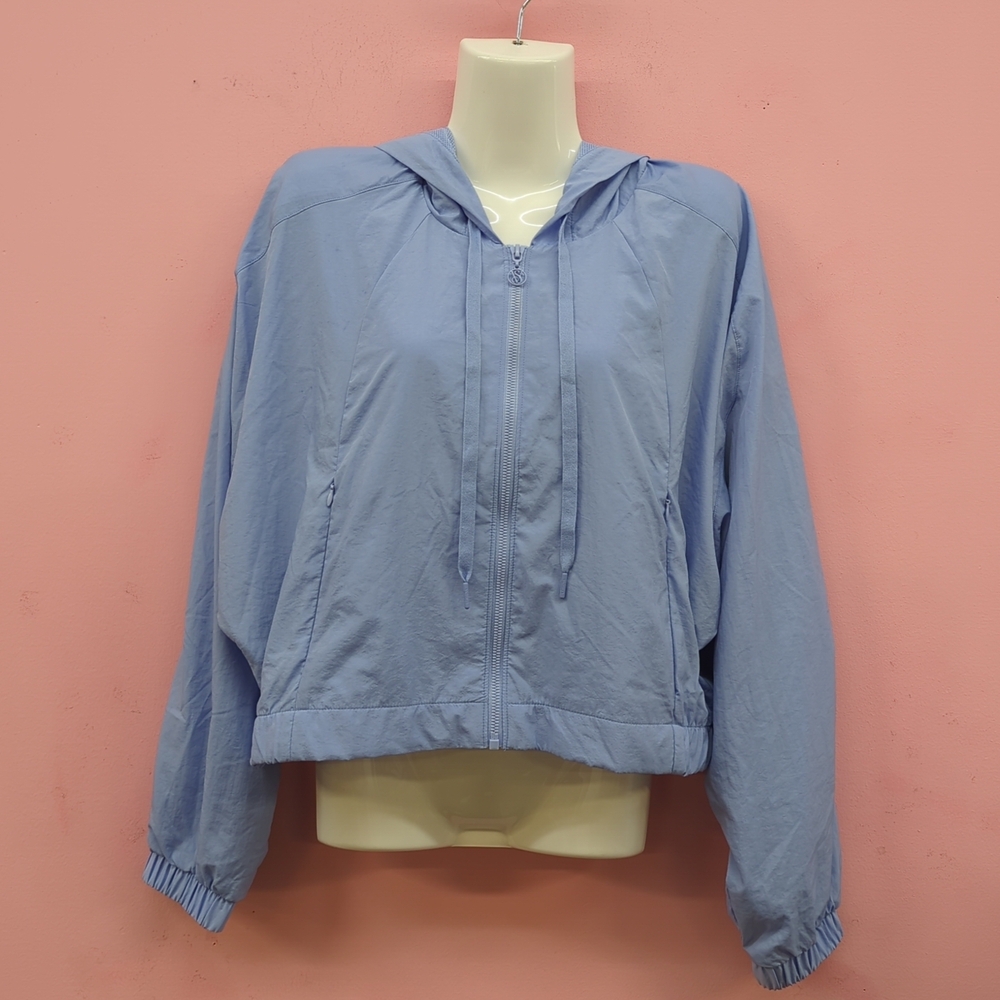 Victoria Secret VSX Parachute Weekend Jacket Large Blue Energy